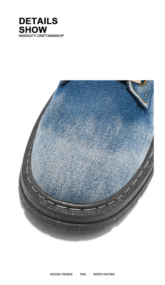 Botas Martin Denim Talla Grande para Hombre - Calzado de Trabajo Versátil - Image 19