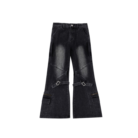 Pantalones Skinny Desgastados con Parches y Diseño Vintage - Image 4
