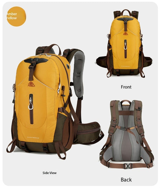 Mochila de Trekking AZELA Electron 40L - Blanco y Azul Marino para Senderismo y Viajes - Image 51