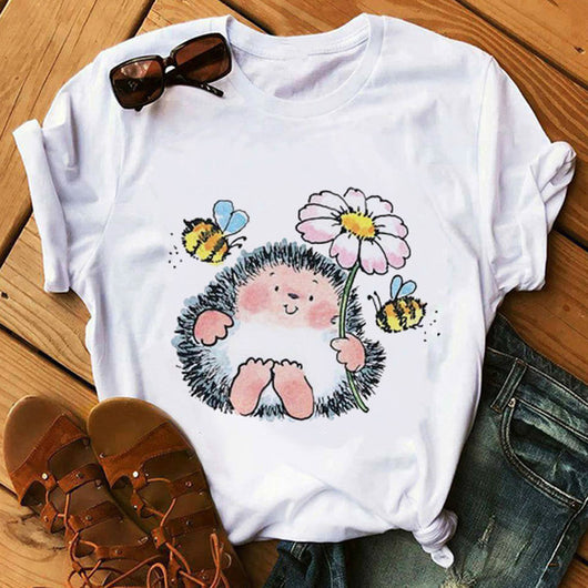 Blusa Holgada Estampado Animales Dibujos Talla Grande - Image 17