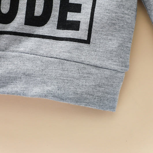 Sudadera Gris para Niños con Estampado de Letras - Image 9