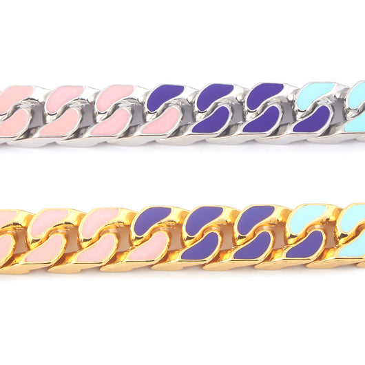 Cadena Cubana de Diamantes Multicolores Rap Hip Hop - Image 13