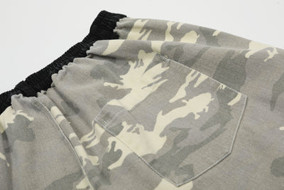 Shorts Camuflaje Hip Hop con Bordados de Personajes Estilo Americano - Image 10