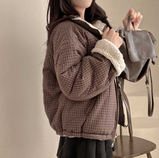 Abrigo Reversible de Algodón para Mujer - Doble Cara Cálido - Image 15