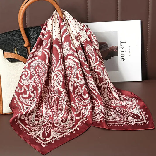 Pañuelo de Seda Estilo Coreano Retro Versátil para Mujer Profesional - Image 2