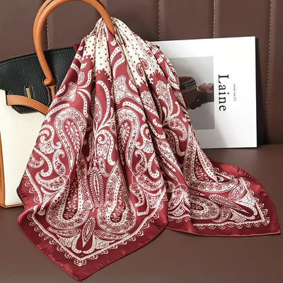 Pañuelo de Seda Estilo Coreano Retro Versátil para Mujer Profesional - Image 2