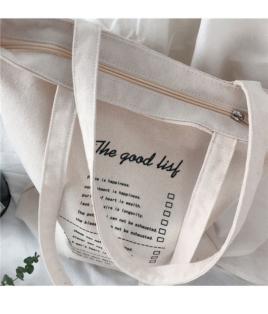 Bolsa de Lona Grande Estilo Coreano con Capacidad Extra para Compras y Viajes - Image 5