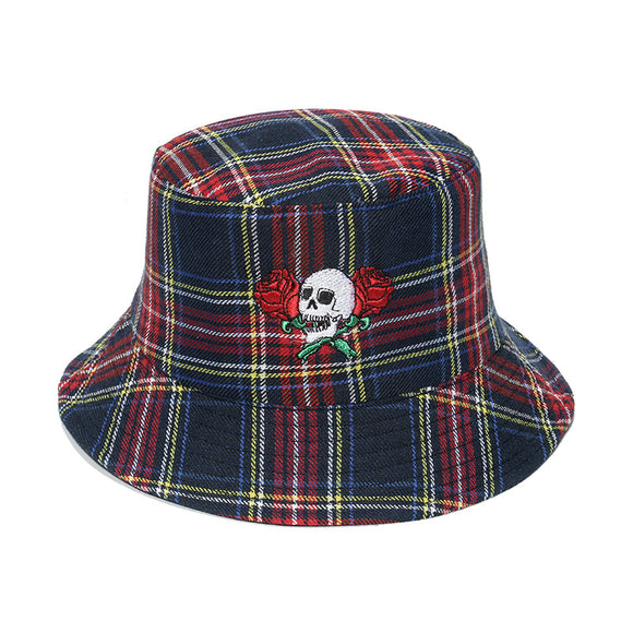 Gorra Pescador Cuadros con Protección Solar