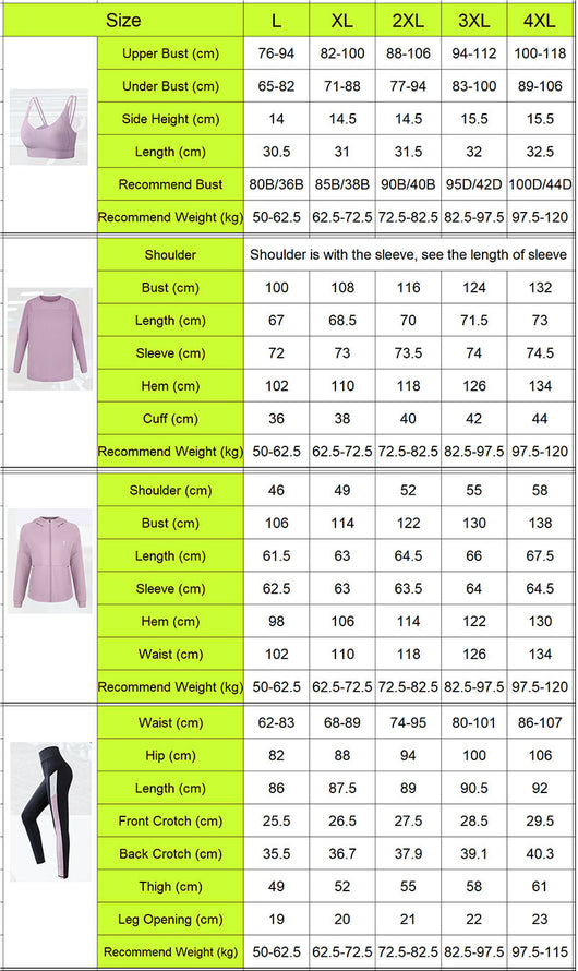 Conjunto de 4 Piezas Yoga Talla Grande Otoño Invierno para Mujer - Image 10