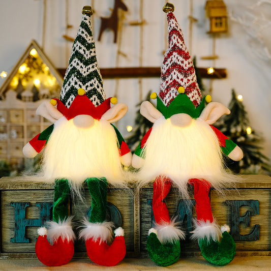 Muñeco Rudolph con Elfo Navideño y Luces LED