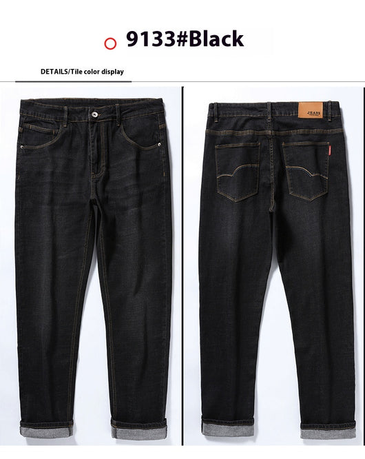 Jeans Rectos Elásticos para Hombre - Primavera Otoño Fit Cómodo - Image 18