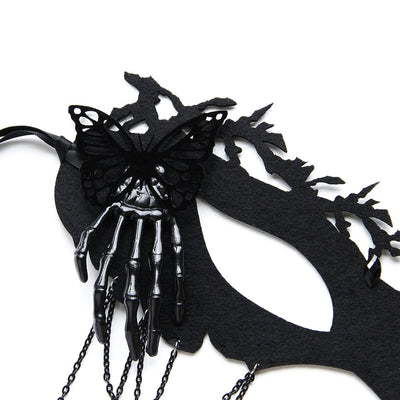 Máscara de Calavera Gótica con Huesos y Borlas para Disfraz de Halloween - Image 10