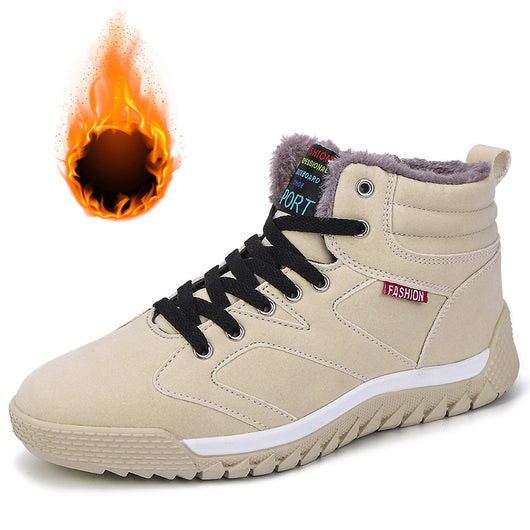 Zapatillas Altas Casuales de Algodón para Hombre Talla Grande - Cálidas y Ligeras - Image 5