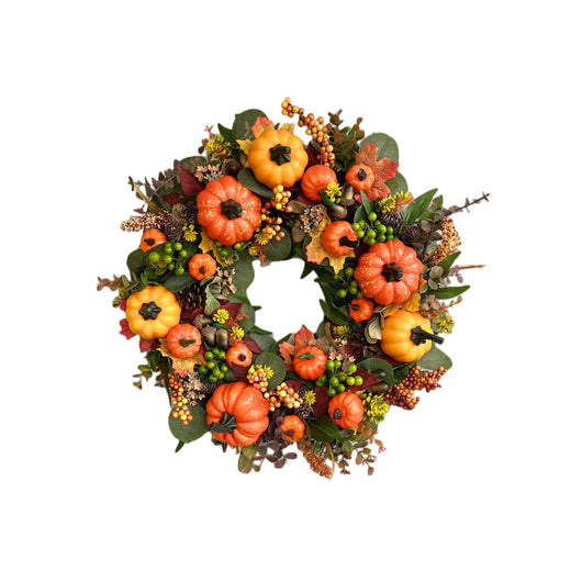Corona Decorativa Cosecha de Calabaza - Decoración Otoñal para Puerta Principal - Image 10