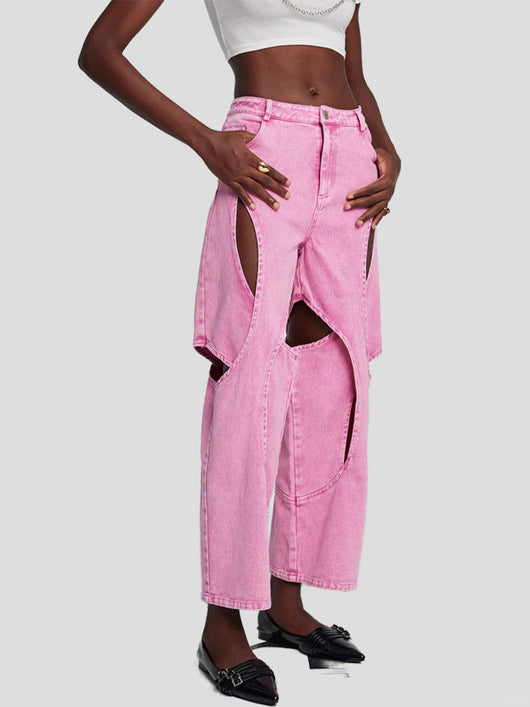 Jeans Rotos de Talle Alto Estilo Americano para Mujer - Image 6