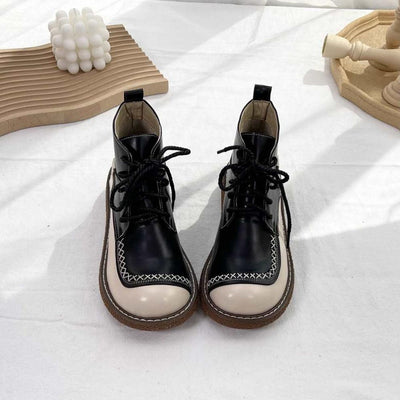 Botas Martin Retro de Encaje para Mujer - Suela Gruesa Otoño Invierno - Image 14