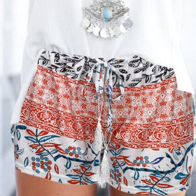 Shorts de Playa Cintura Alta con Estampado y Tela Elástica - Image 8