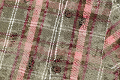 Camisa Tie-Dye Cuadros Manga Larga para Hombre - Image 15
