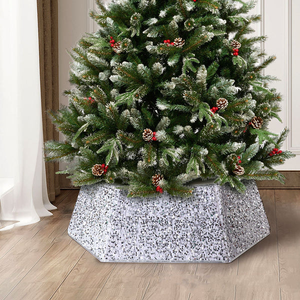 Base Decorativa para Árbol de Navidad con Lentejuelas
