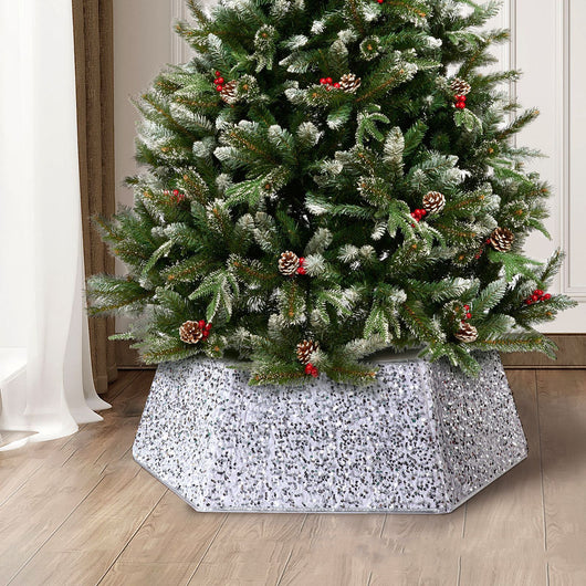 Base Decorativa para Árbol de Navidad con Lentejuelas