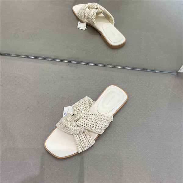 Sandalias y Pantuflas Cruzadas Verano Temprano