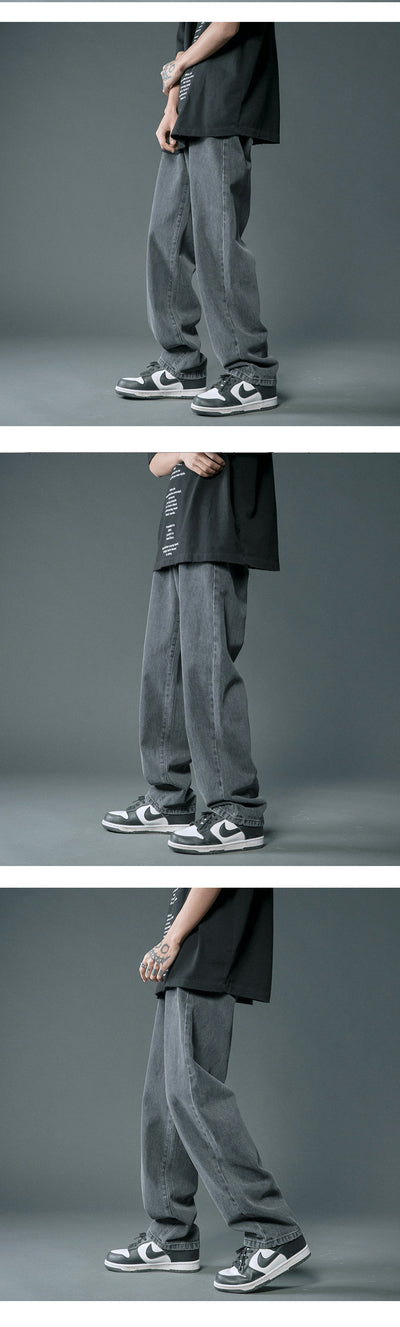 Jeans Rectos Sueltos Ligeros para Hombre - Comodidad de Verano - Image 14