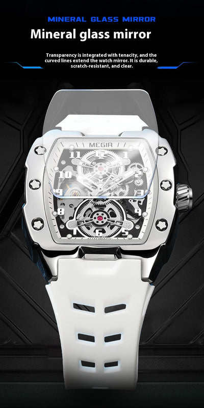 Reloj Deportivo Mecánico Resistente al Agua Diseño Cilíndrico para Hombre - Image 11