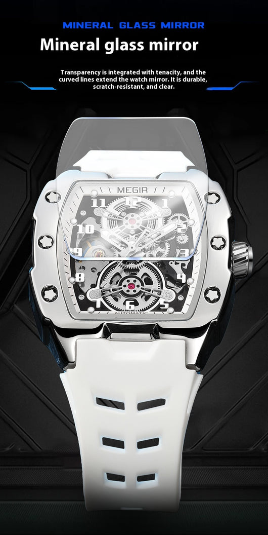 Reloj Deportivo Mecánico Resistente al Agua Diseño Cilíndrico para Hombre - Image 11