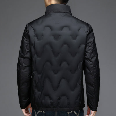 Chaqueta con cuello bajable y letras geométricas en relieve - Image 10