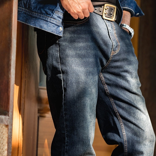 Pantalones Vaqueros Rectos Vintage Lavados para Hombre - Image 13