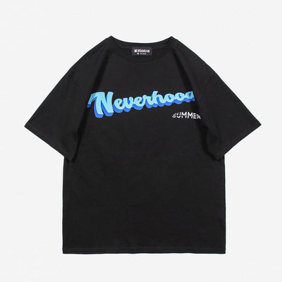 Camiseta Suelta Literary Letters NEVERHOOD - Diseño Europeo Americano - Image 10