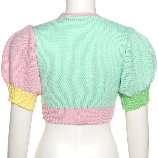 Playera Crop Top Escote V Ajustada y Sensual - Image 27