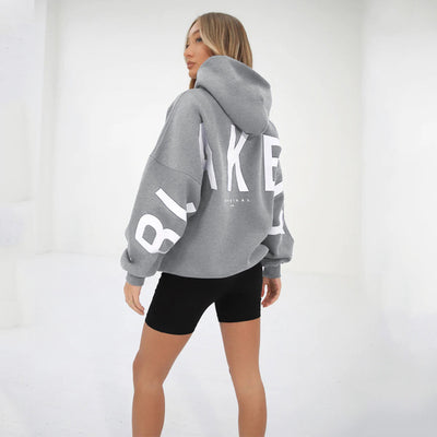 Sudadera Estampada Gruesa Oversize de Manga Larga Versátil - Image 15
