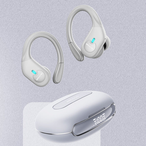 Auriculares Bluetooth con Pantalla Digital, Resistentes al Agua y Caídas
