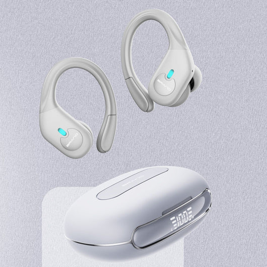 Auriculares Bluetooth con Pantalla Digital, Resistentes al Agua y Caídas