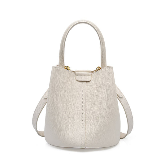 Bolsa Crossbody de Cuero Genuino para Mujer - Diseño Bucket - Image 2