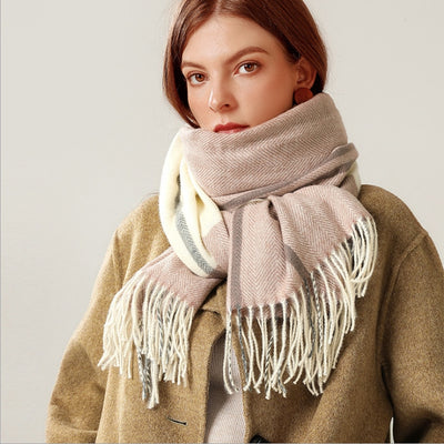 Bufanda Chal de Cashmere con Borlas - Abrigo Escocés Largo para Invierno - Image 16
