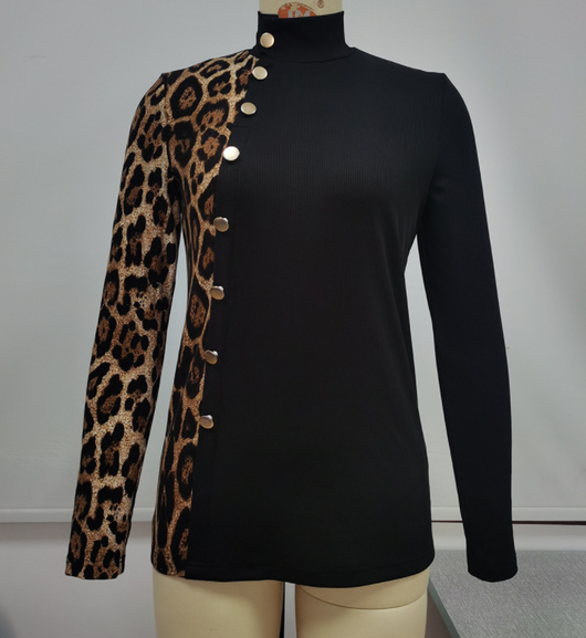 Blusa Casual de Cuello Redondo con Detalles en Contraste - Image 8