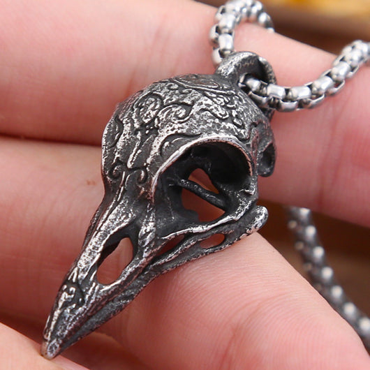 Collar Vintage Calavera de Cuervo para Hombre - Diseño Versátil - Image 3