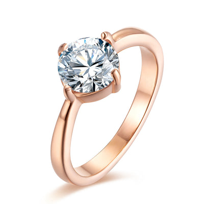 Anillo de Plata para Mujer con Acero Titanio, Circonia y Diamante Incrustados - Image 4