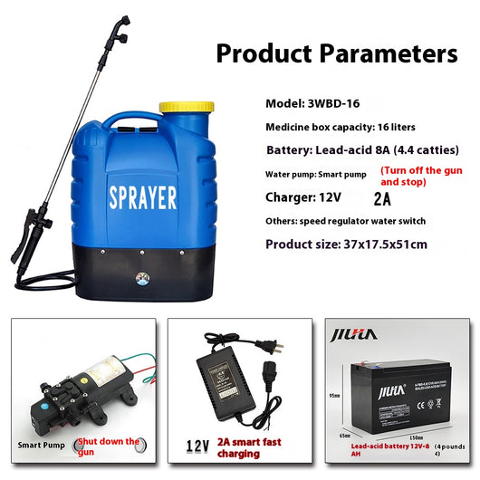 Pulverizador de Alta Presión Tipo Mochila con Control de Velocidad Eléctrico - Image 10
