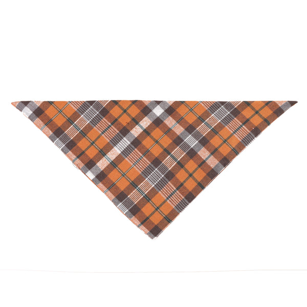 Pañuelo Triangular para Mascotas de Algodón Doble Cuadros