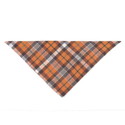 Pañuelo Triangular para Mascotas de Algodón Doble Cuadros - Image 2