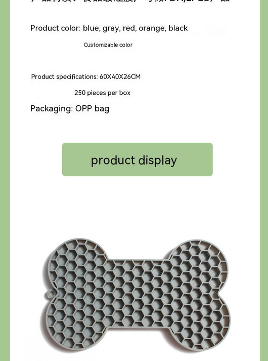 Tapete Masticable de Silicona con Hueso para Perros - Comedero Lento - Image 13
