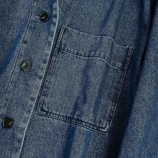 Camisa Azul Escote V Hombros Caídos Versátil - Image 14