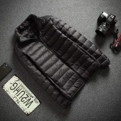 Chaqueta Acolchada Ultraligera con Capucha y Cuello Parado para Hombre - Image 31