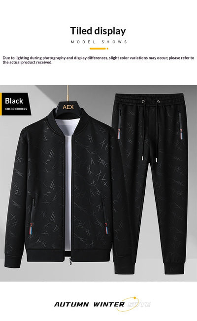 Conjunto Deportivo Casual de Dos Piezas con Cuello Alzado para Hombre - Image 25