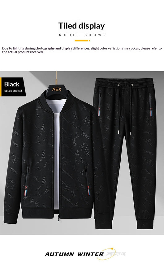 Conjunto Deportivo Casual de Dos Piezas con Cuello Alzado para Hombre - Image 25