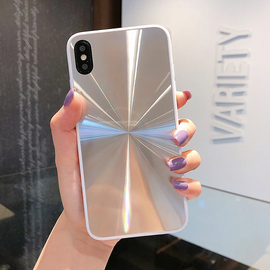 Funda espejo para teléfono con patrón CD retro - Image 8