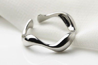 Anillo Ondulado Dorado Brillante - Accesorio de Personalidad - Image 20